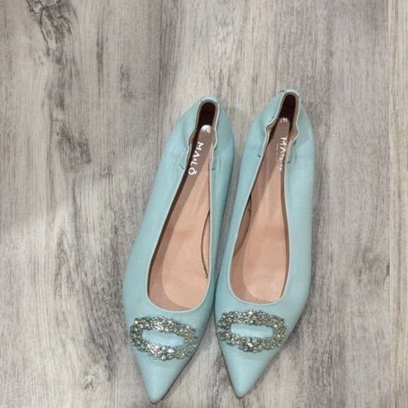 Ma& Lo pointed toe heels with jewel accesory Embellished Flats new size 38 US - Picture 1 of 6